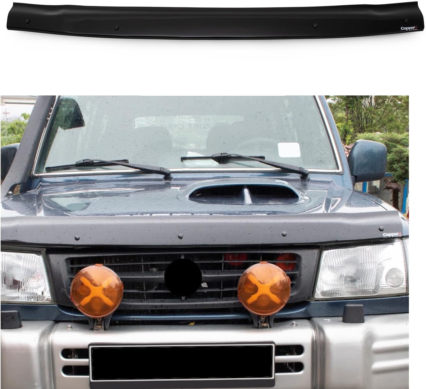 BMY Hood Deflector/Front Bug Shield Compatible for Hyundai Galloper 1997-2003 Hood Guard Bonnet Protector | Particles & Bug | Car Accessories