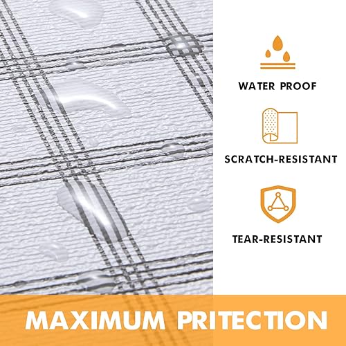 Miniatura 8 de Viseeko Revestimiento de estante y cajón, revestimientos de gabinetes de cocina no adhesivos, papel de estantería antideslizante, agarre fuerte,