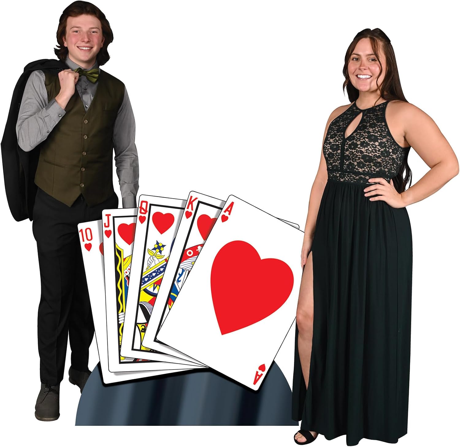 Beistle Casino Royal Flush Stand Up Decoration - 4.25' - White and Red