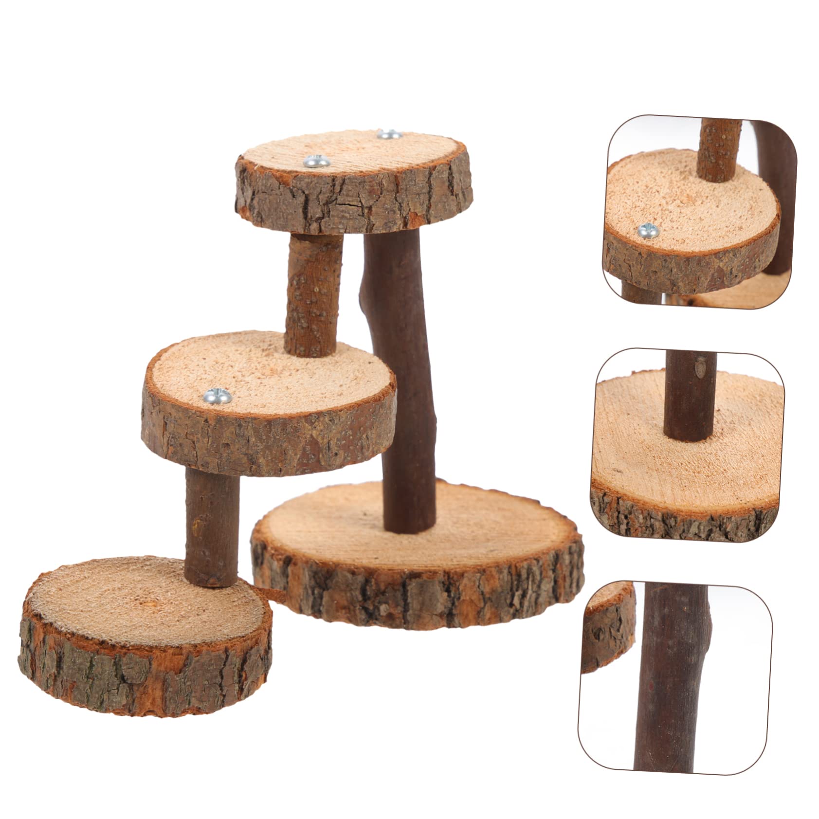 POPETPOP 3sätze Kletterspielzeug Für Kleintiere Holzleiter Für Hamster Eichhörnchen Und Andere Nager Und Installieren Fördert Und Spielspaß