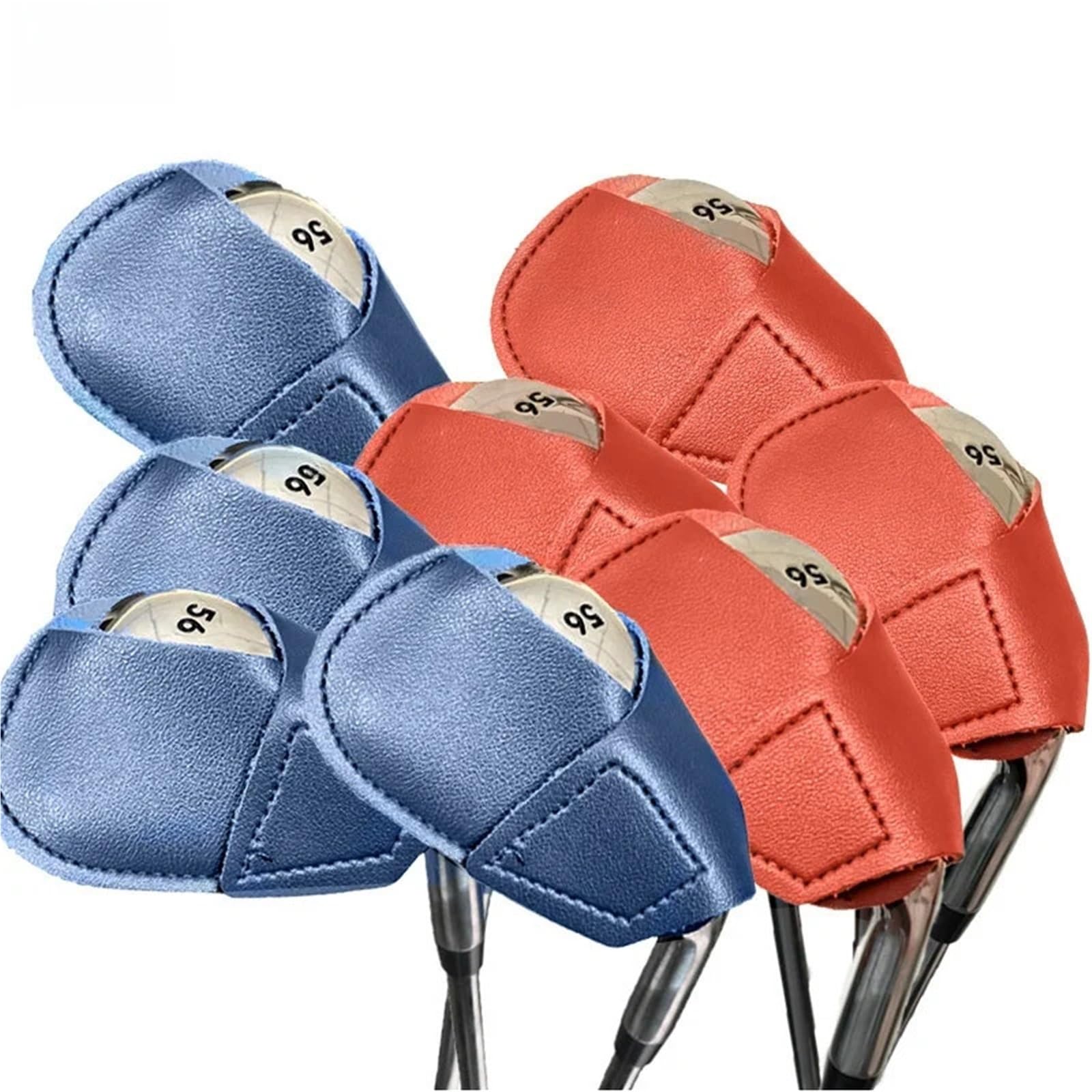 Fundas para Cabeza De Club De Golf Fundas de Cabeza for Palos Golf Cuero, Juego 10 Uds., Cubierta Protectora for Hierro, Accesorios for Bolsas
