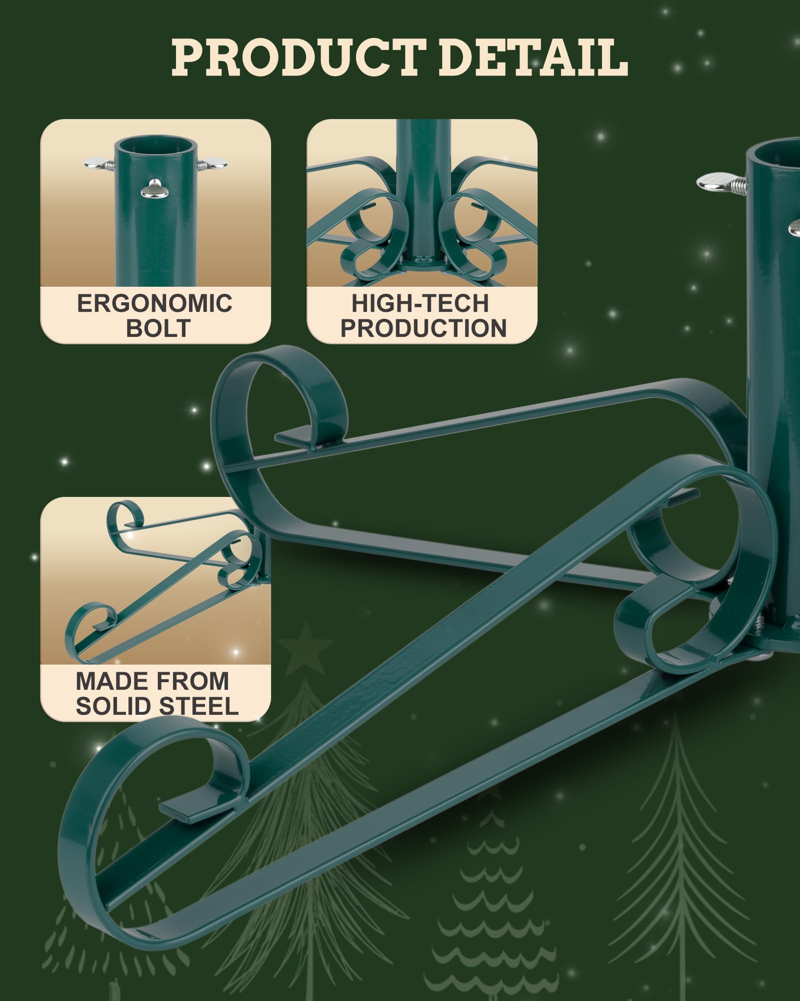 Kerstboom standaard antraciet voor een boom tot 4 meter