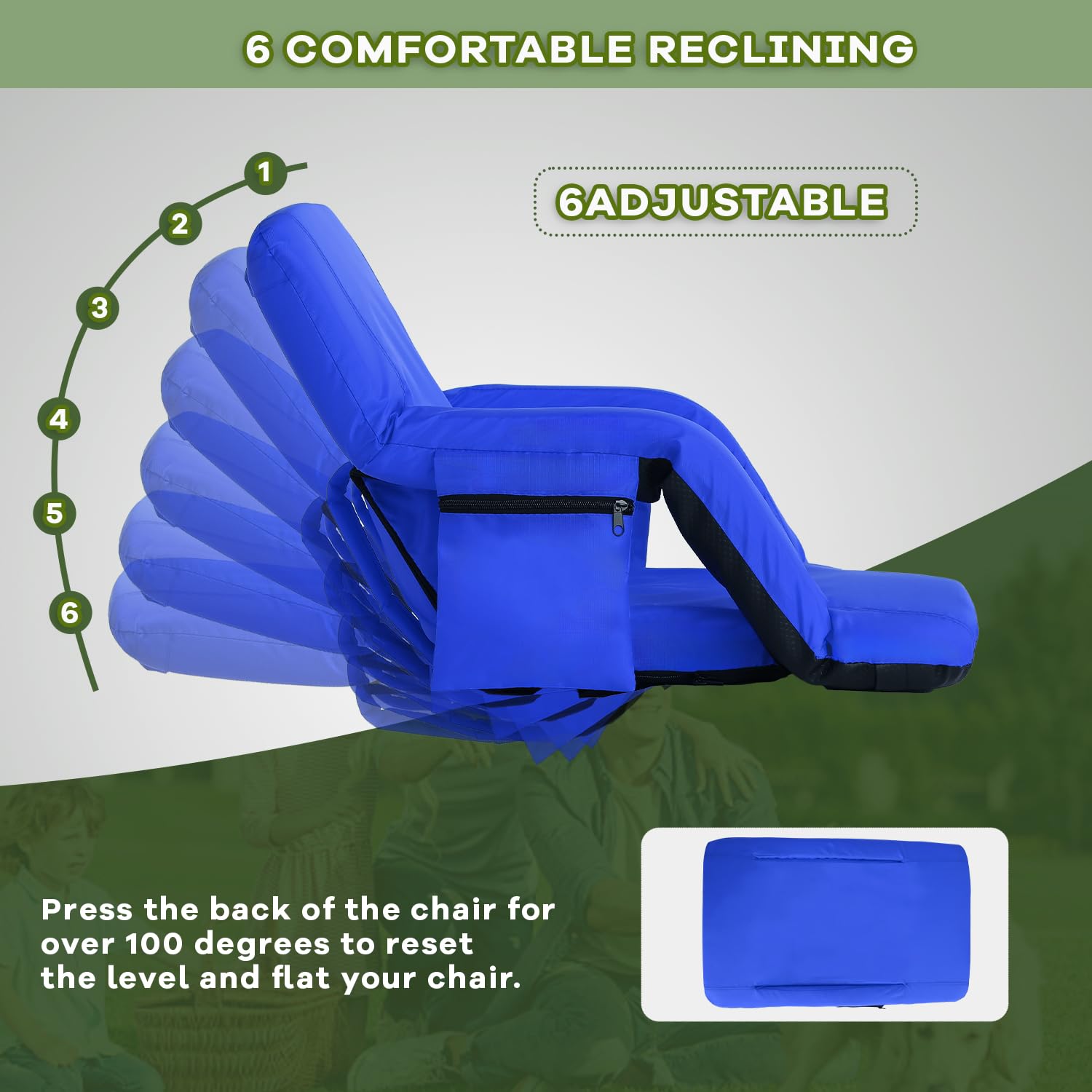 TIMSATIO Stadium Seats for Bleachers with Back Support, Wide