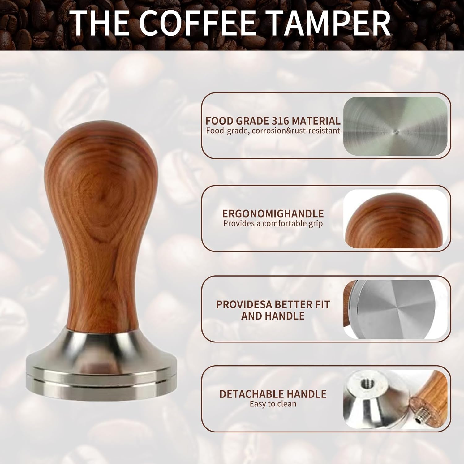 Gmnuiy51mm Coffee Tamper Set 24PCS, Espresso Accessories Kit Barista Kit,316stainlesss Tamper & WDT Tool,316stainlesss Frothing Pitcher, Stirrer, Tamper Mat, Latte Art Pen Coffee puck screen