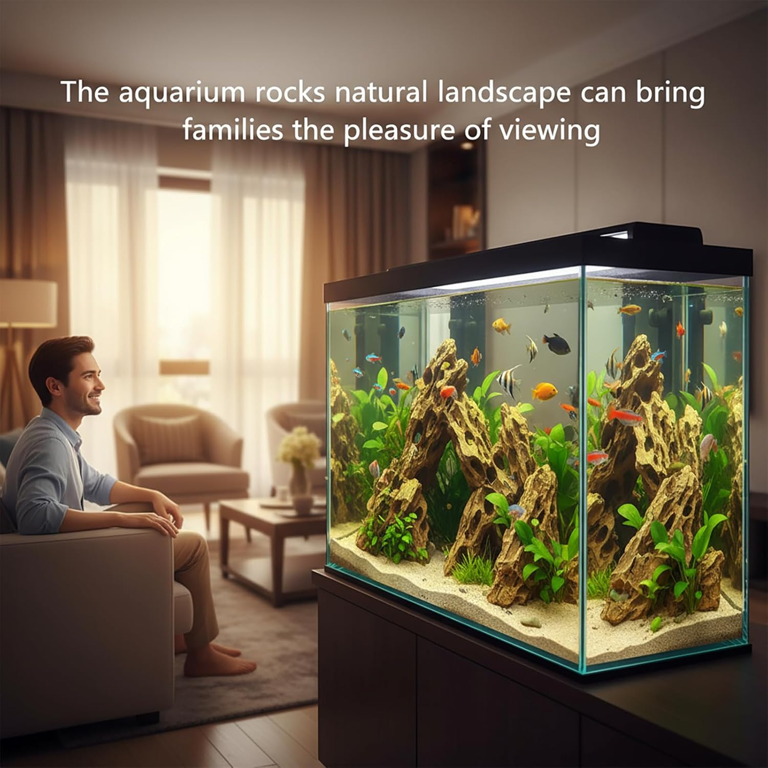 Aquarium Rocks Dragon Stone Natural Hardscape Stone for DIY Aquariums, Fish Tanks, Bonsai, Terrariums, Paludarium Amphibian Enclosures (10Lb (3-8 inch), Dragon Stone)