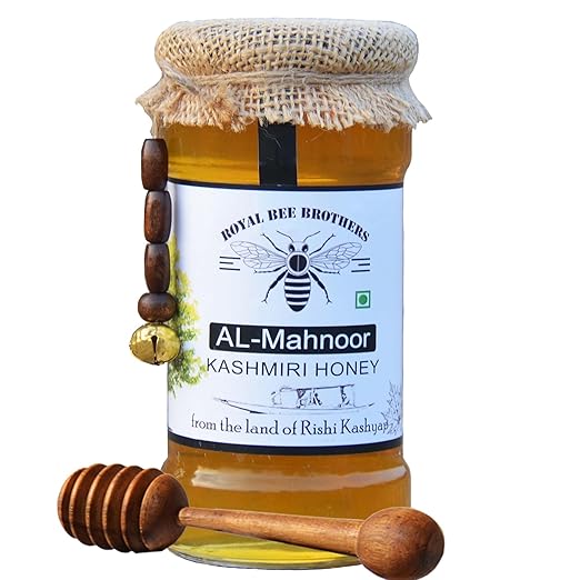 Royal Bee Brothers | Al-Mahnoor Kashmiri Honey | Thick & Light Golden Color Honey| 100% Natural and Unadulterated Honey
