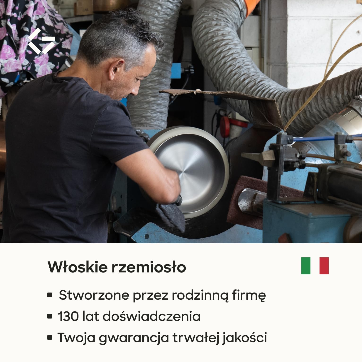 Gastrotools Patelnia 28 cm – 5-warstwowa stal – aluminiowy rdzeń | Doskonałe przewodzenie ciepła • Równomierne smażenie • Do indukcji, gazu i piekarnika • Bez powłoki