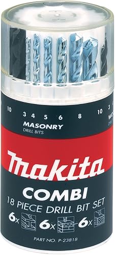 P-23818 Straight Shank Mixed Drill Drum Set 18 Piece, Blue, Small