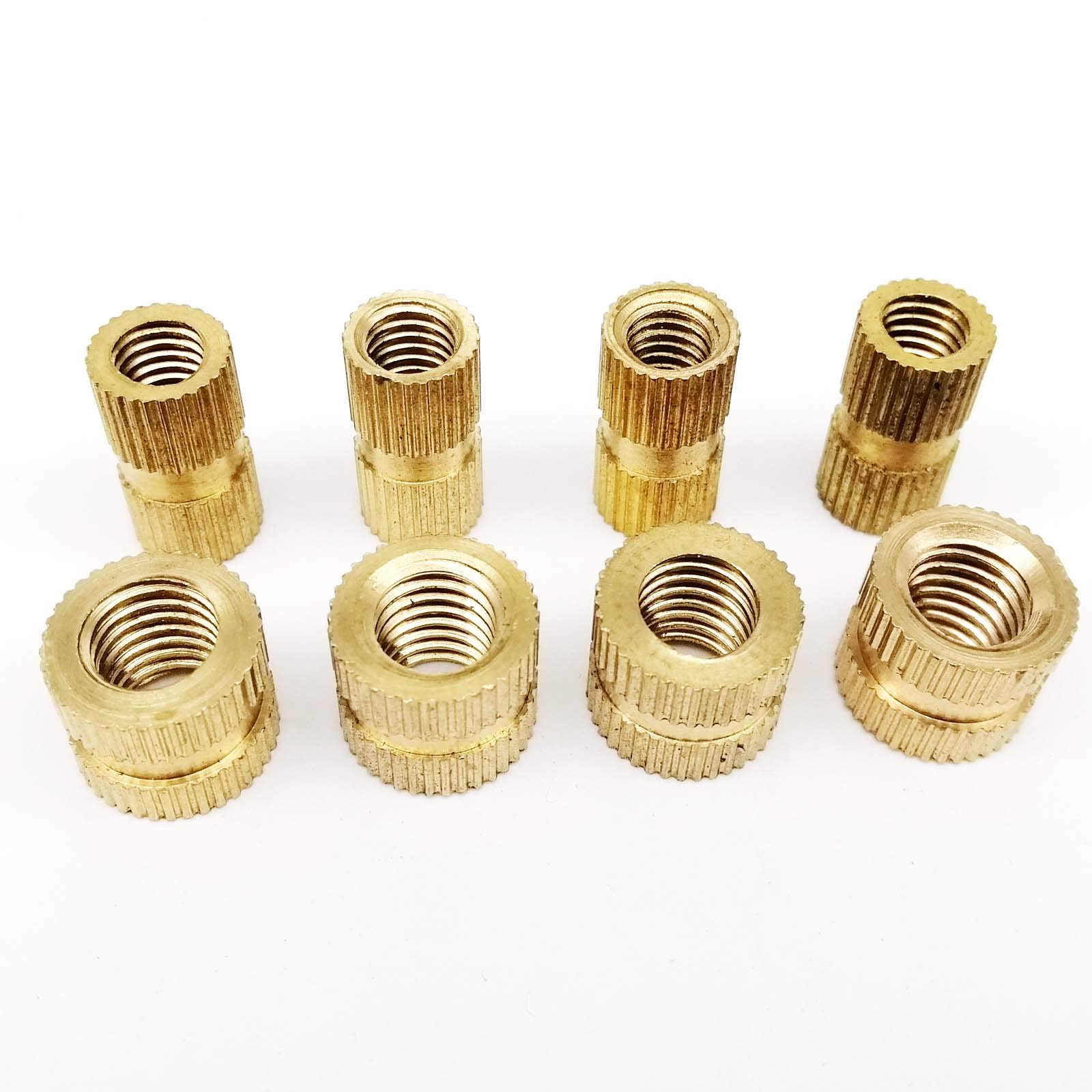 Dadi con inserti in ottone massiccio M2 M2.5 M3 M4 M5-25/50 pezzi Dadi zigrinati con filettatura metrica for progetti fai da te(25pcsxM5x7.2mmx4mm)