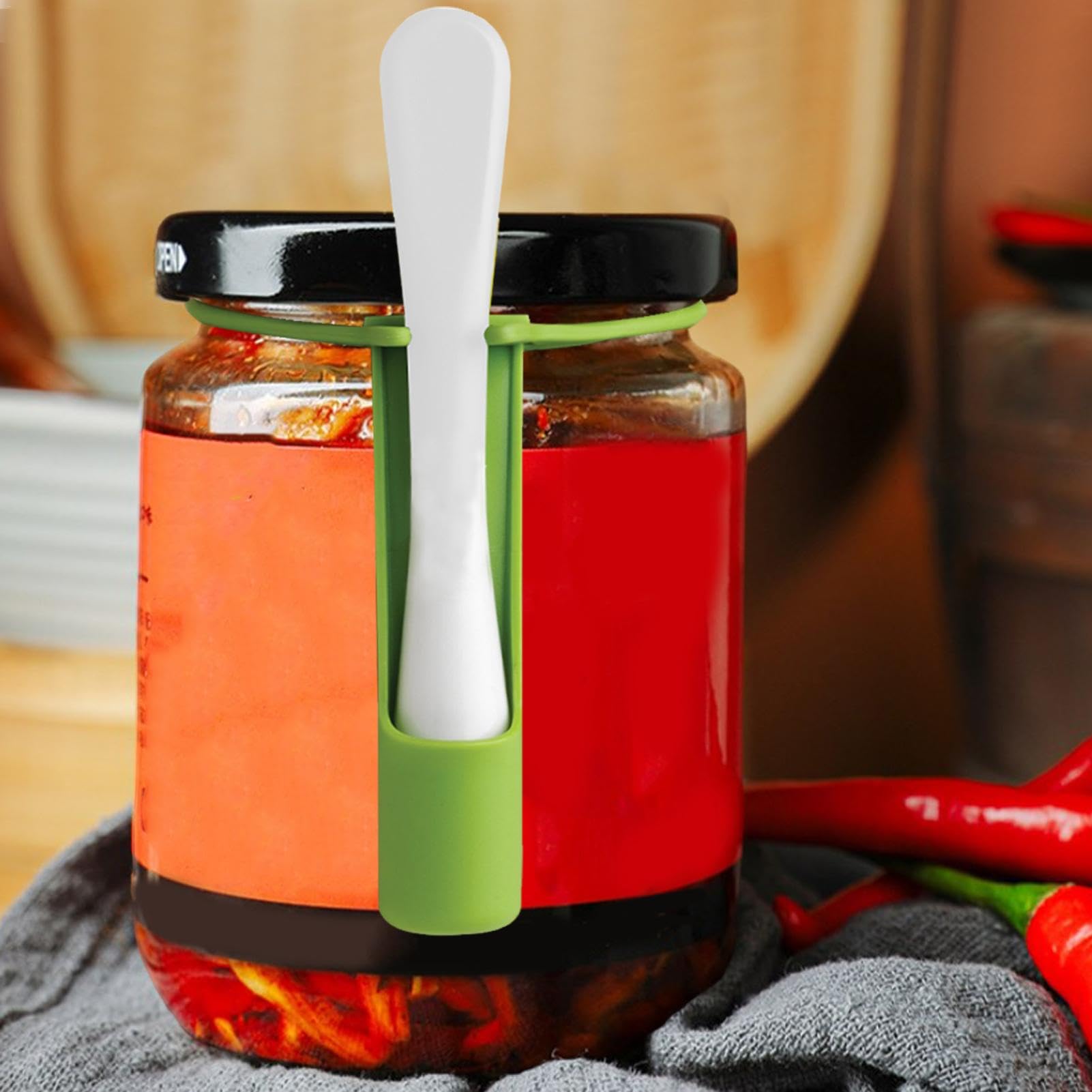 Pickle Fork Pickle Grabber Tool, Gurkengabel-Set Mit Gurkenpicker Und Sockel, Portable Pickles Picker Zubehör Für Küche, Einzigartiges Lebensmittel-Greifwerkzeug Für Eingelegte Oliven Und Pfeffer