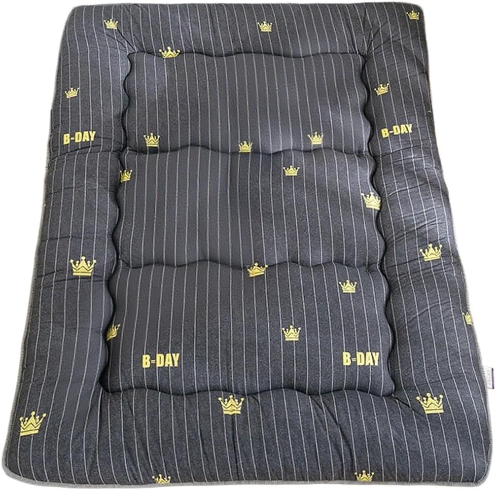 Foldable Roll-Up Japanese Futon Mattress, Tatami Floor Sleeping Pad with Portable Storage Bag & Washable Cover, Great for Dormitory, Fits Adults and Kids(Gray-C,120 * 200cm)