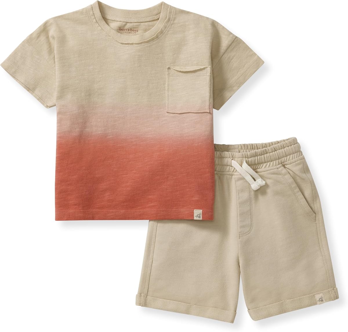 Burt's Bees Conjunto de camisa y pantalón para bebé, conjunto de camiseta y pantalón de manga larga, 100% algodón orgánico