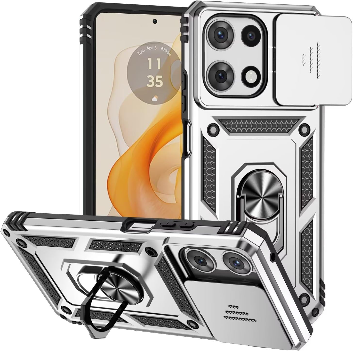 Funda SEAHAI Para OnePlus 10T 5G - Estuche Antigolpes Grado Militar Con Anillo Soporte | Negro