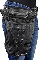Vista 4 de Milwaukee Leather MP8898 - Bolsa de piel negra para ocultar y transportar muslos con cinturón