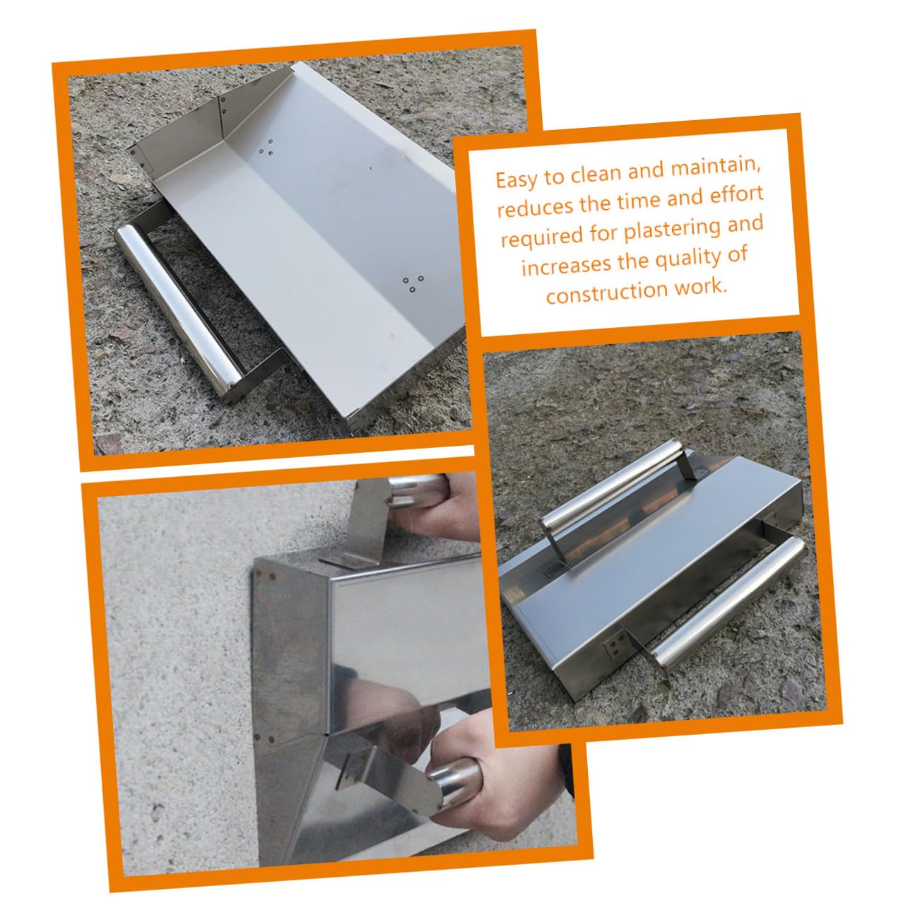 Cazzuola in Acciaio Inossidabile per Intonaco e Cartongesso Strumento Ergonomico Multifunzione per Rasatura Finitura e Riparazione Muri Leggera e Resistente alla Ruggine per