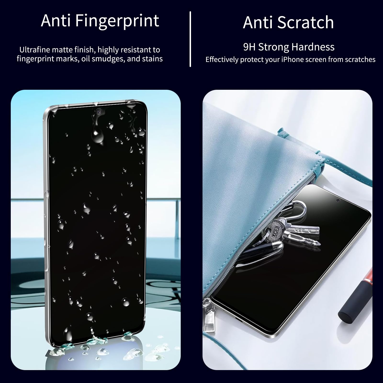 Slanku 3 Pellicole Privacy Per Galaxy A56 5G - Vetro Temperato 9H, Anti-spia, HD, Senza Bolle, Bordi Arrotondati 2.5D