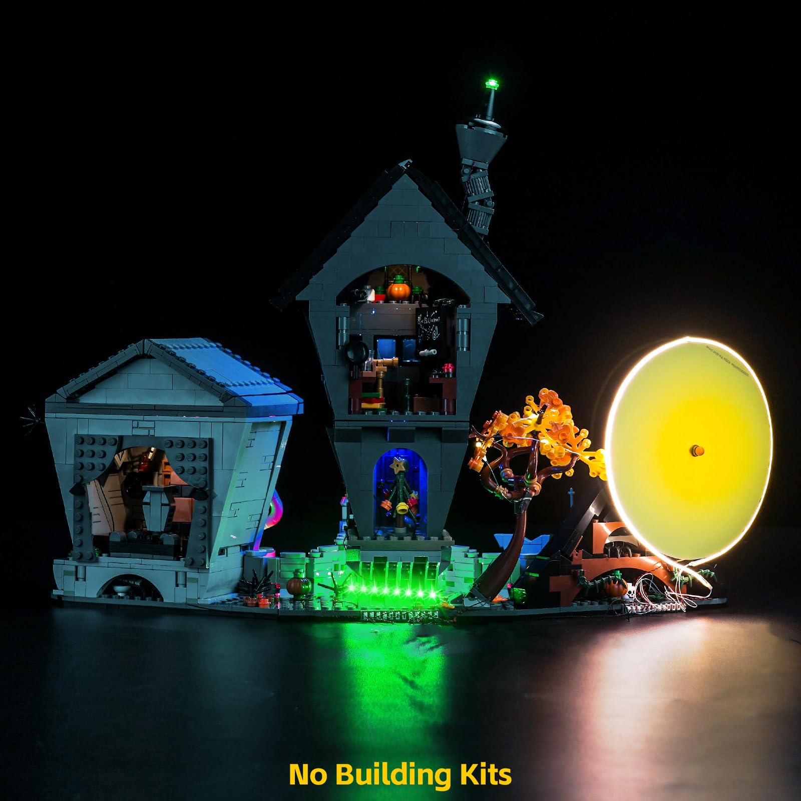 BrickBling LED Light Compatible with Lego Tim Burton's The Nightmare Before Christmas 21351, Halloween Décor Lighting Kit (No Model Included) (Upgraded Version Light)