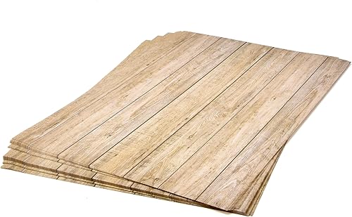 Miniatura 5 de Gift Boutique 100 hojas de papel de papelería de grano de madera rústica, diseño vintage de madera de 8.5 x 11 pulgadas, doble cara para álbumes de