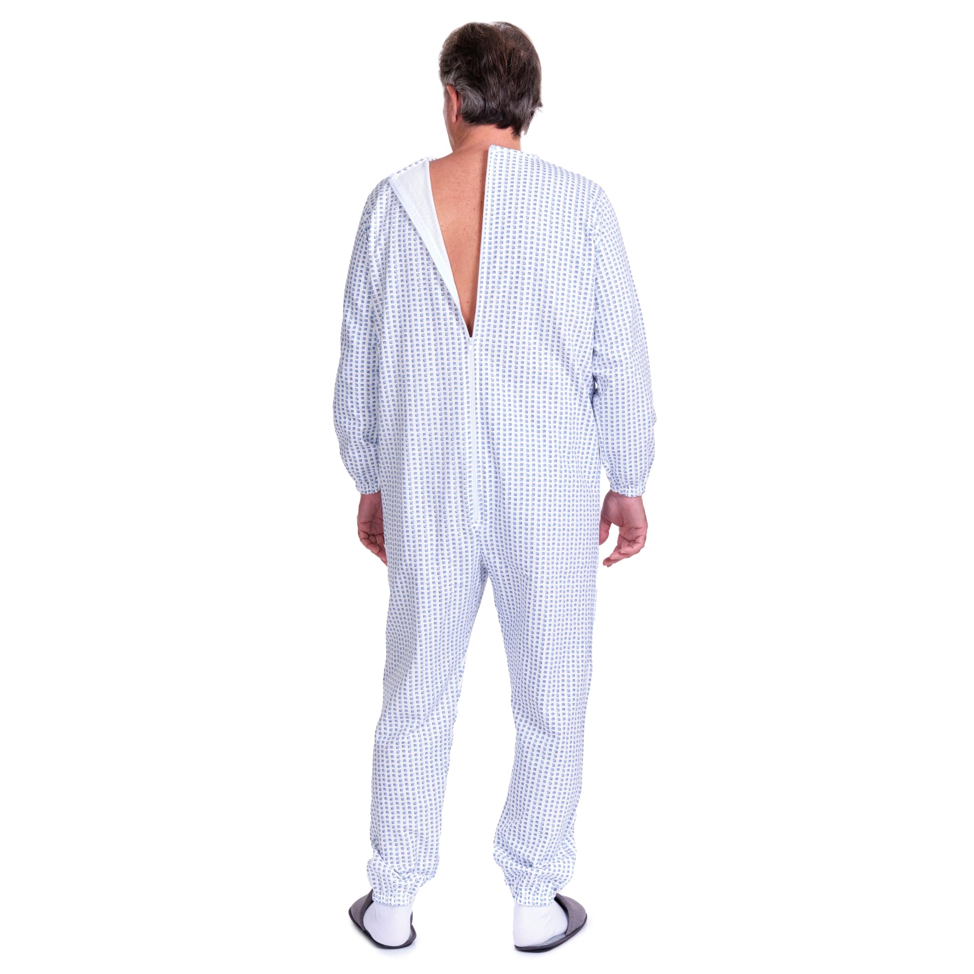 FERRUCCI COMFORT Grenouillère d'hiver Homme/Femme pour Les Personnes âgées - avec Fermeture éclair au Dos - 9012 F - Convient pour l'hiver