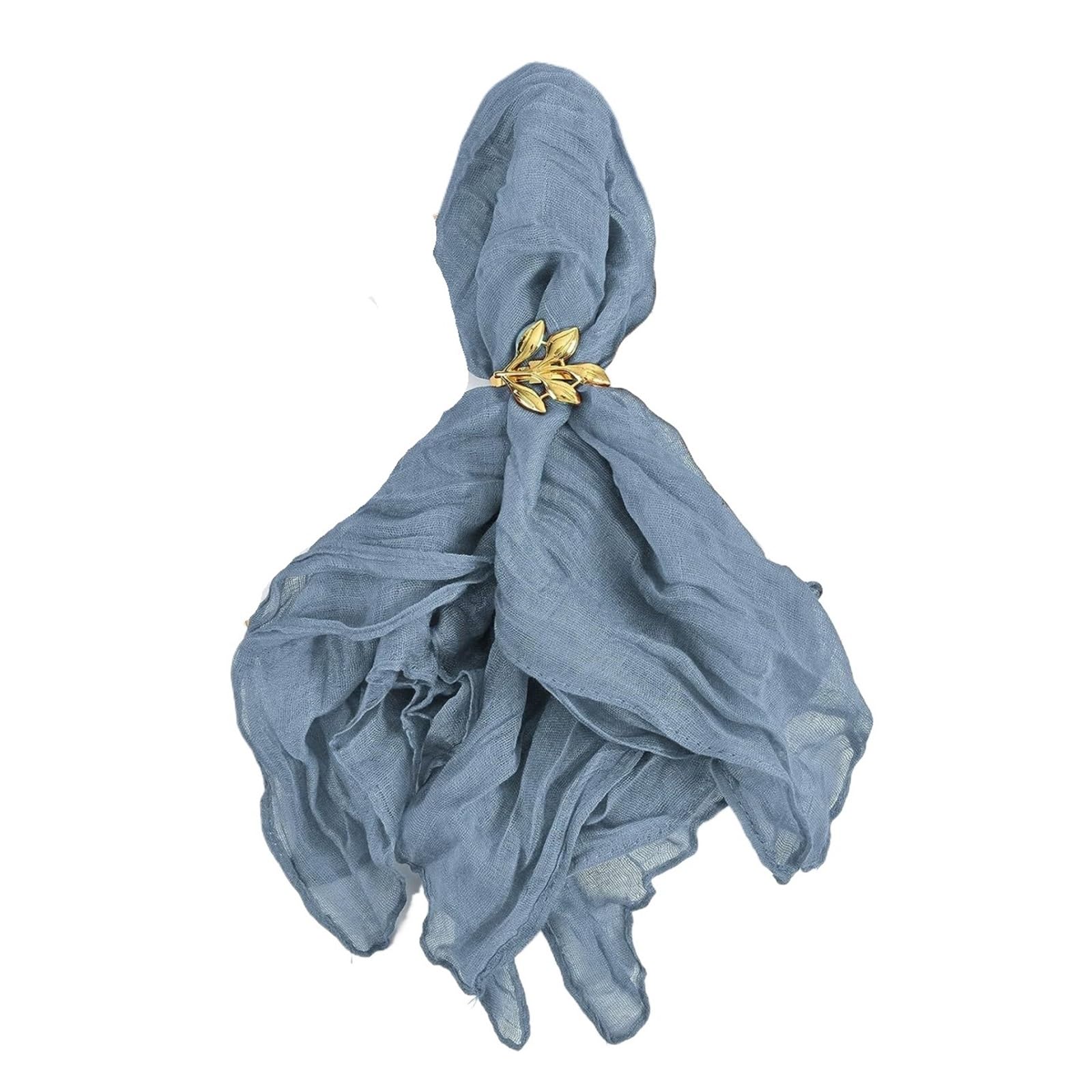 Napkins 10pcs 50x50cm Napkin Polyester Bali Wedding Party Decoration(10pcs Blue)