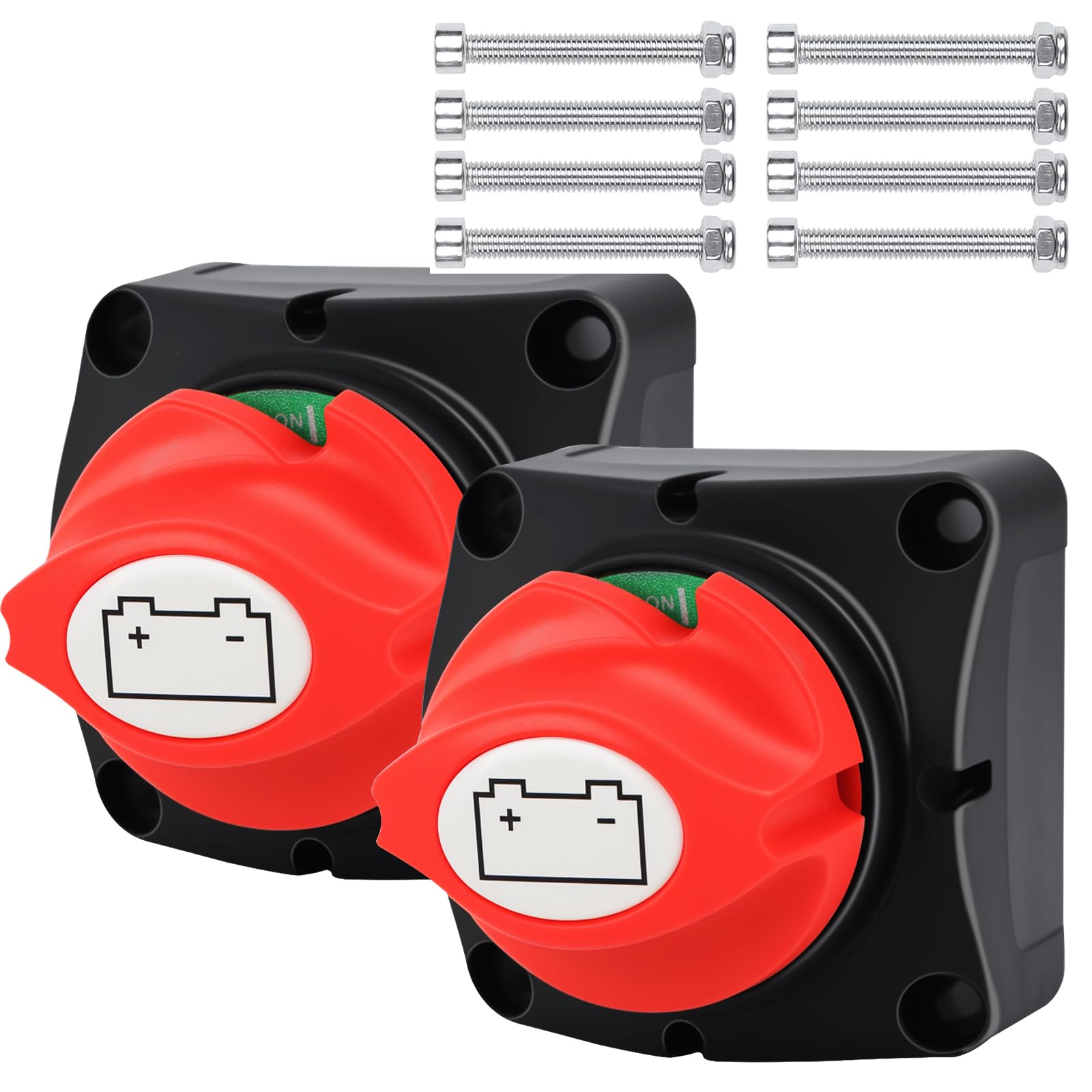 2 Pezzi Interruttore Stacca Batteria, 300A Interruttore di sconnessione della batteria(24-48V), Adatto per barche, motocicli, yacht, automobili, veicoli a motore, attrezzature marine e camper
