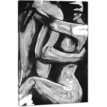 Canvas Trend Couple Hugging Wall Art for Bedroom Sexy Posters Prints Black and White Wall Decor for Home Bar Hotel Wall Decoration Ready to Hang - 24x36inch | Stylish black and white couple wall art with a sexy, romantic mood. Ideal for bedroom, or home bar decor.Ready to hand
