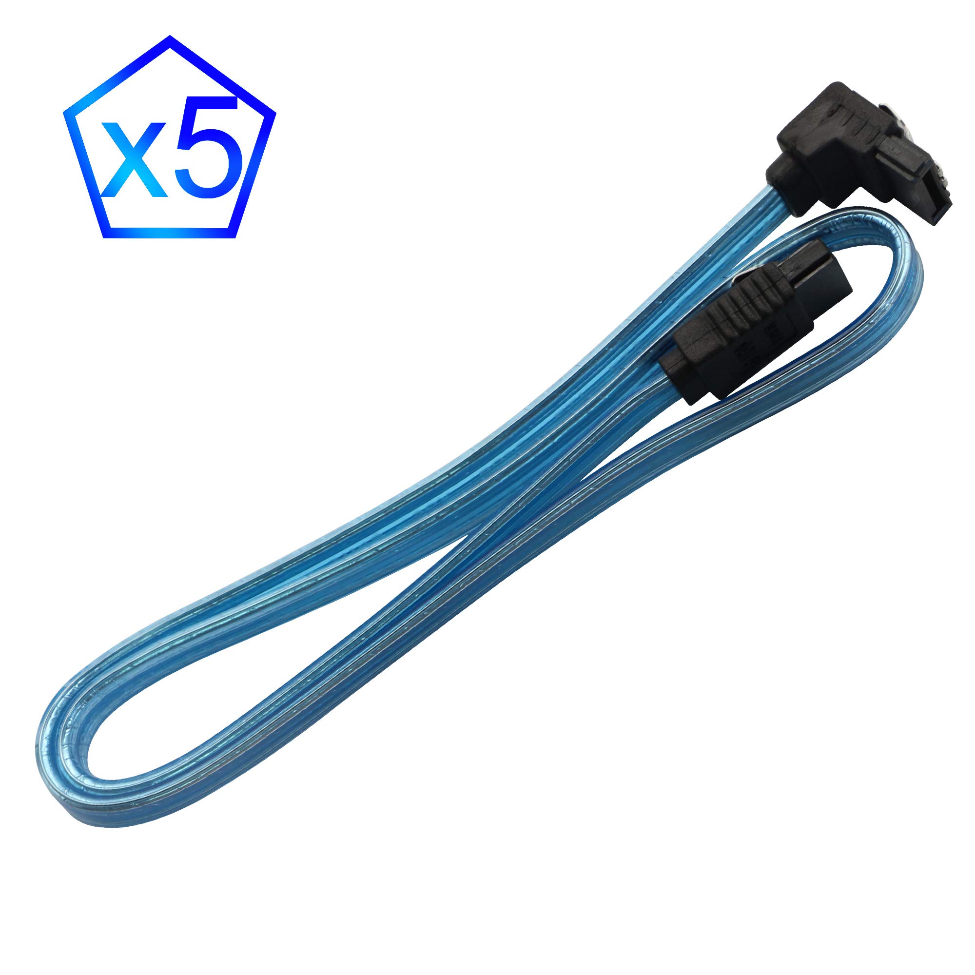 3 Cavi SATA-3 6Gb/s KabelDirekt 60cm - Connettore A L Per Dischi Fissi, SSD E Unità Ottiche | Nero - Foto 4