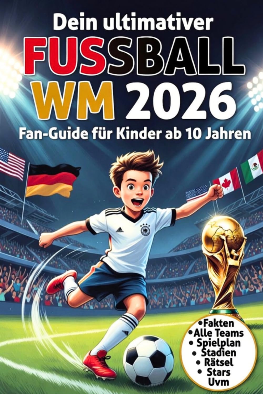 Dein ultimativer fußball WM 2026 Fan-Guide für Kinder ab 10 Jahren: Das interaktive Mitmachbuch zur Weltmeisterschaft | Inkl. Spielplan zum Ausfüllen, ... Teams, Fakten, Rekorde & Fußball-Quiz