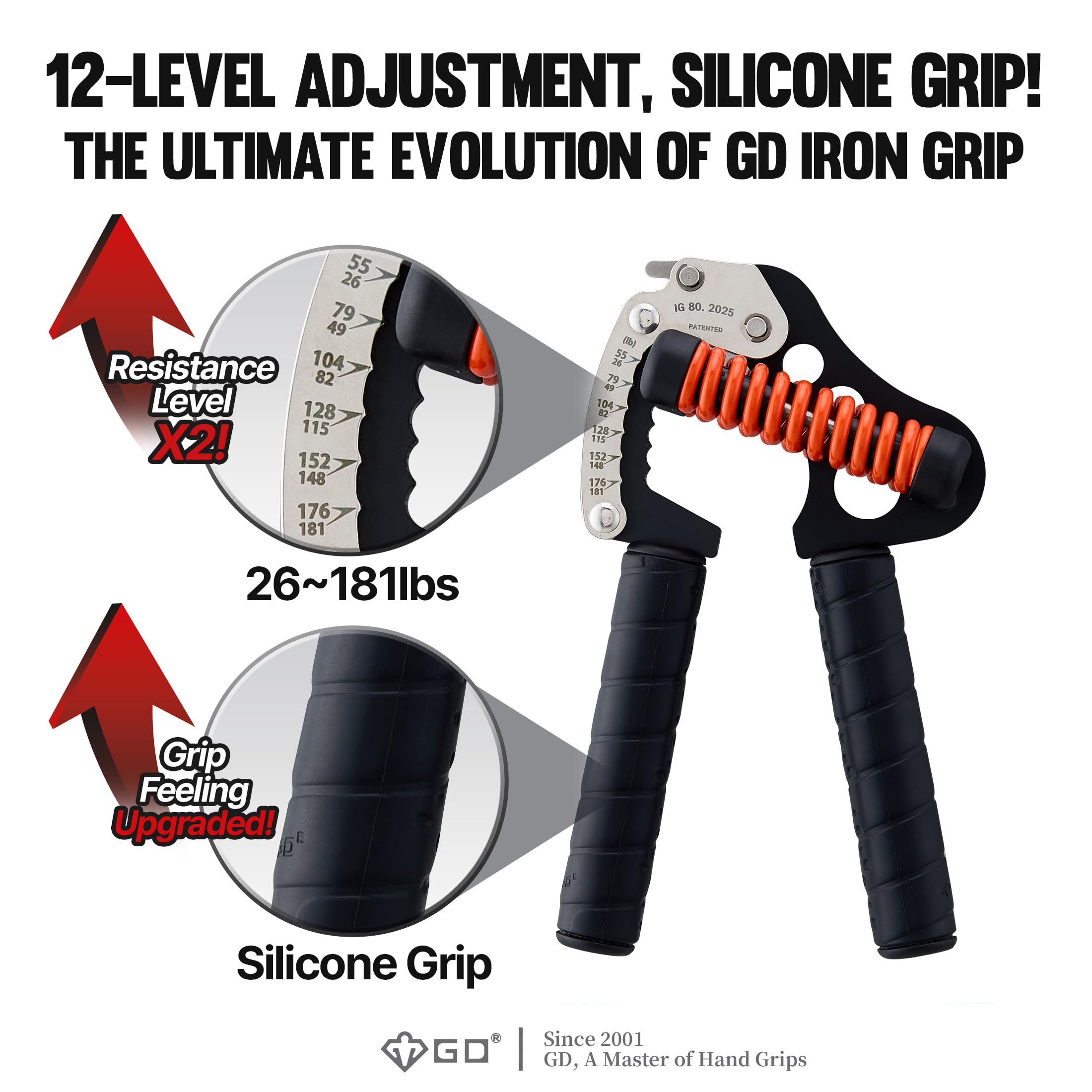 Buy GD Iron Grip Hand Grip Strengthener (Adjustable Hand Grips for