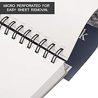 Vista 2 de Bachmore - Cuaderno de bocetos de 5.5 x 8.5 pulgadas, 100 hojas de cuaderno de bocetos encuadernado en espiral para artistas profesionales