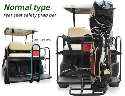 Miniatura 2 de Roykaw Soporte universal para bolsa de asiento trasero para carrito de golf, compatible con EZGOClub CarYamaha, soporte para asiento trasero de