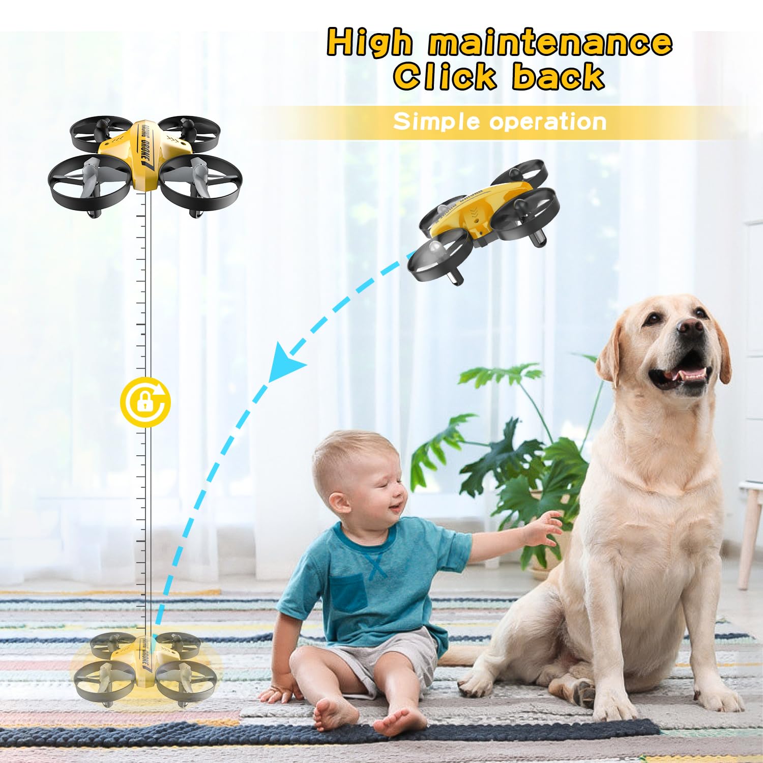 ATOYX Drone Enfant d'intérieur Hélicoptère Télécommandé Quadcopter Mini ATOYX Drone Enfant d'intérieur Hélicoptère Télécommandé Quadcopter Mini