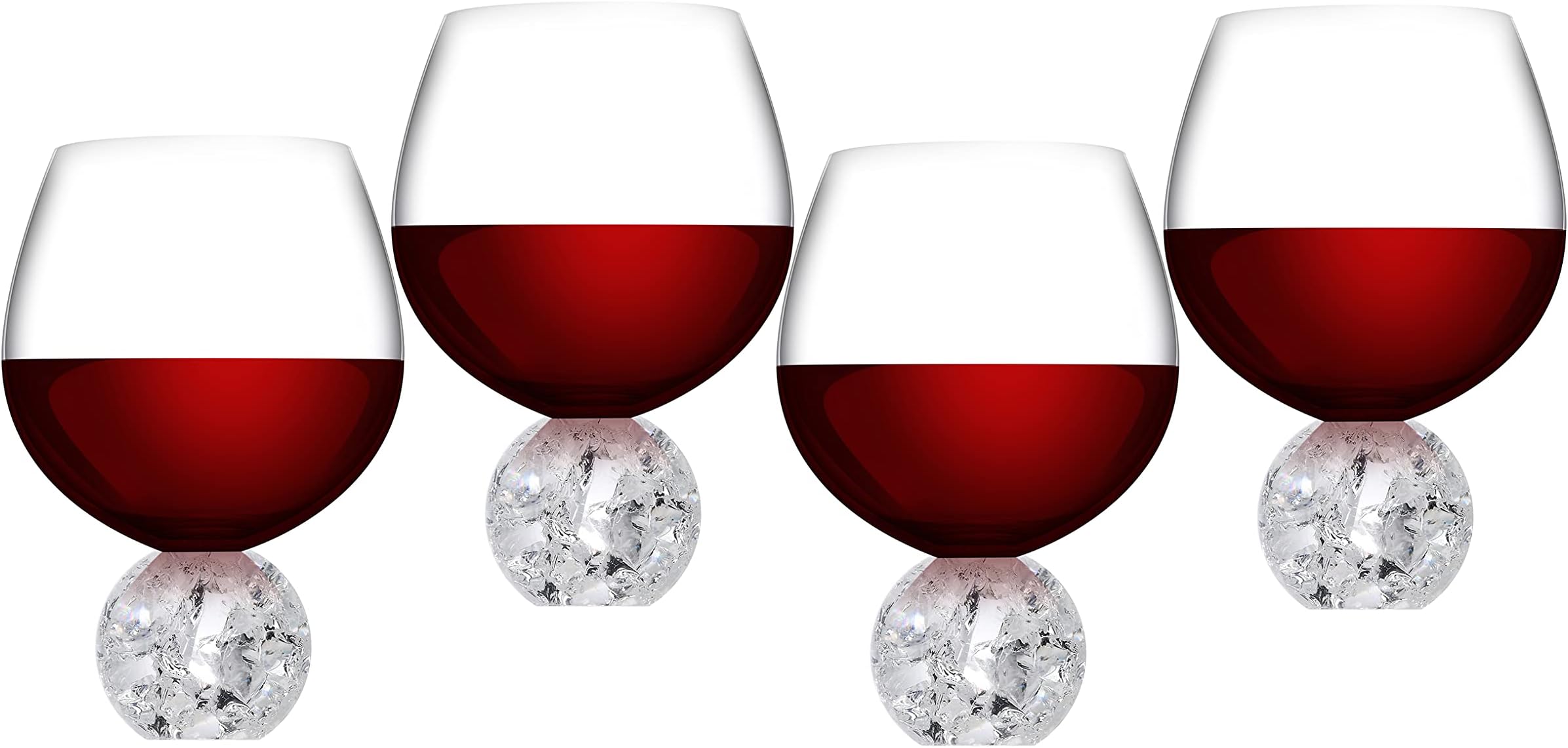 Final Touch Set of 4 Conundrum 16Oz. Red Wine Glasses