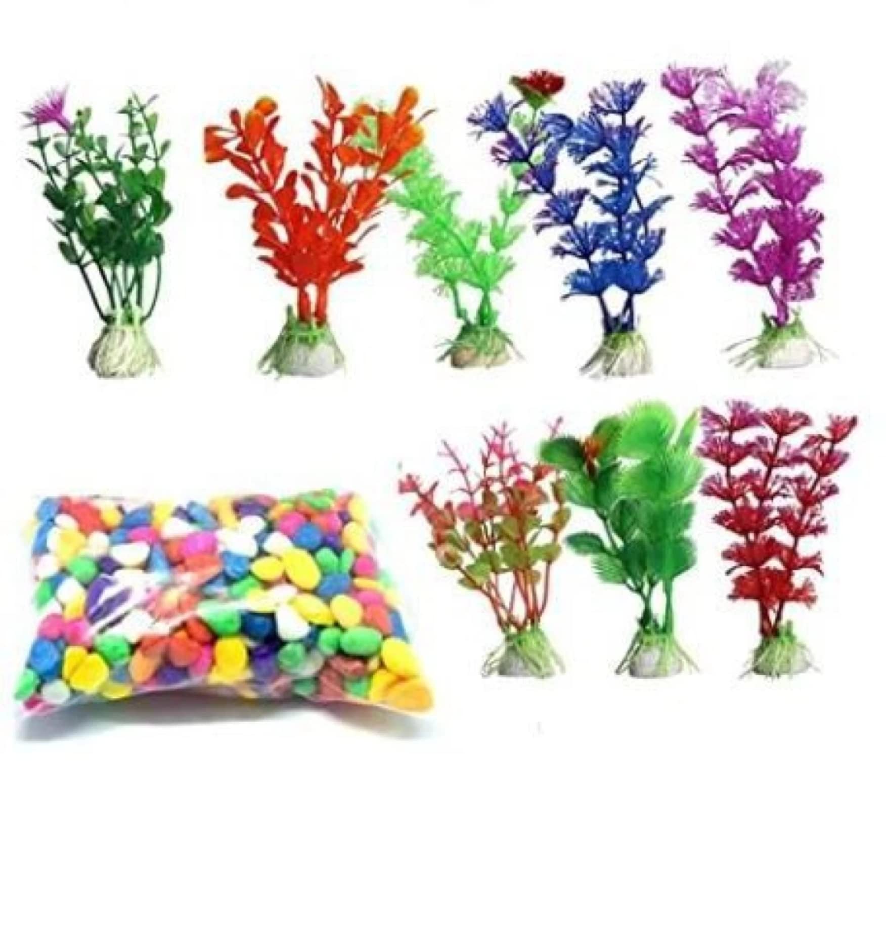 Aquarium Multicolour Stone Colorful Rainbow Pebble Stone Aquarium 8 Plant (B09XR4QJ4G) Amazon Price History, Amazon Price Tracker