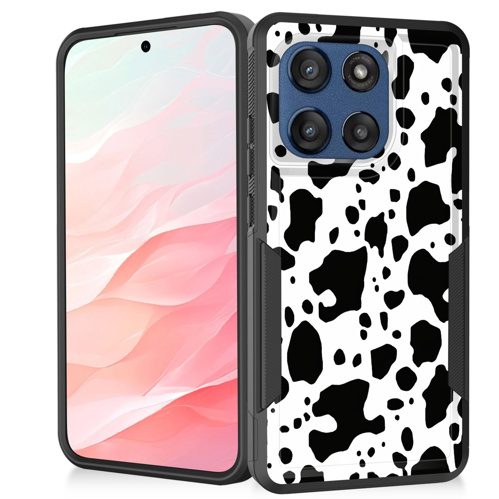 Vobber for Moto Edge 2025 Case,Heavy Duty Dual Layer Hybrid Hard PC Soft Rubber Shockproof Protective Rugged Bumper Case for Motorola Moto Edge 2025,