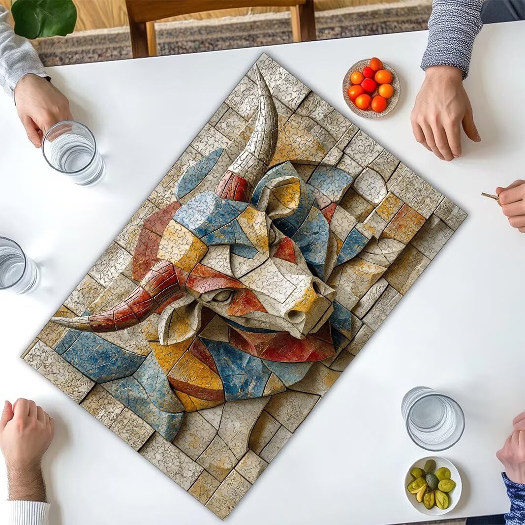 Puzzle Bue, Puzzle 1000 Pezzi per Adulti, Decor, Regalo Donna/Uomo -2587