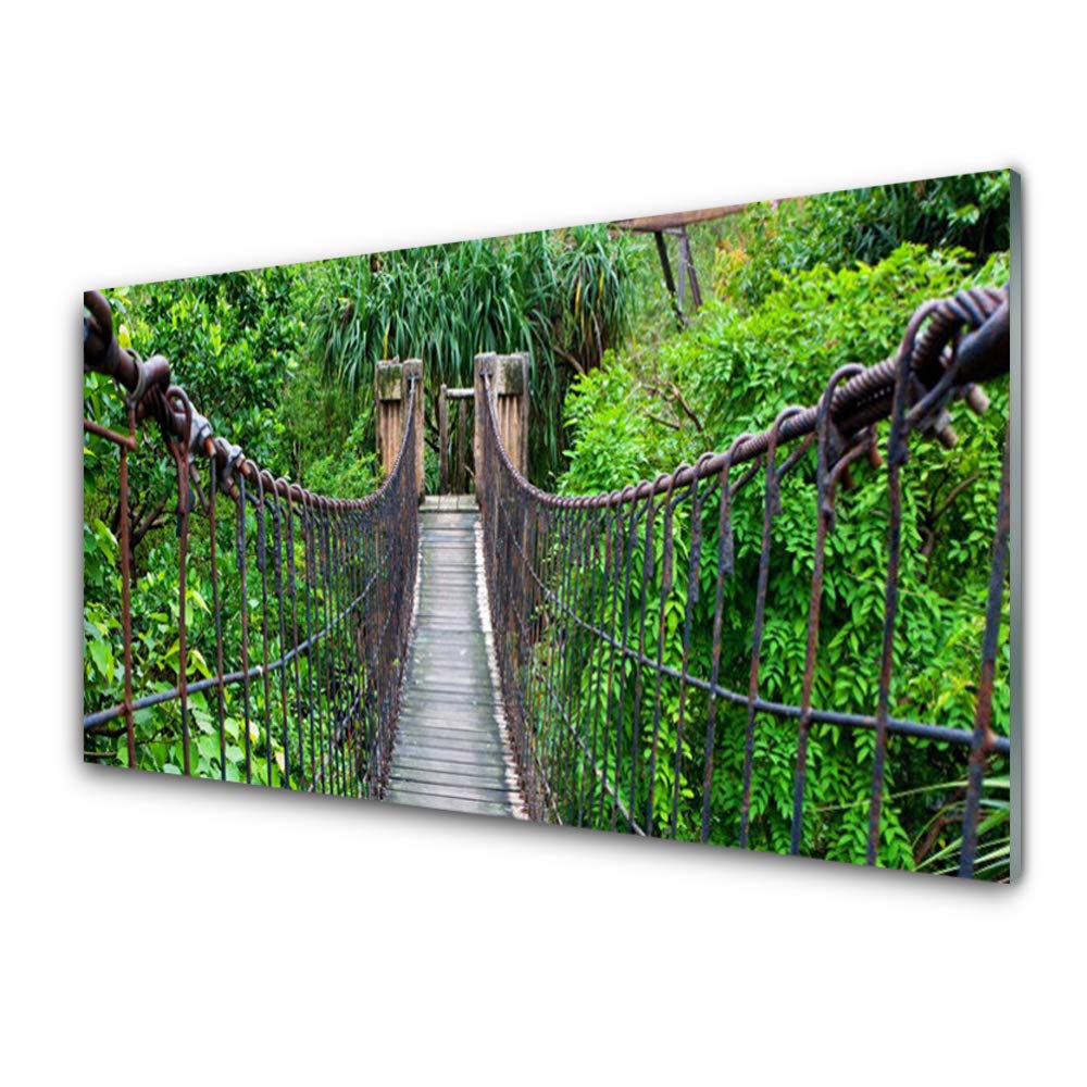 Décoration murale pont et nature avec le grand tableau acrylique Tulup pour salon
