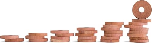 Miniatura 7 de Lavande Sur Terre LV-E-LC-2 - Paquete de 30 bloques de cedro y 16 bolsitas de flores de lavanda, ambientador de cajón, lino, regalo de ducha, boda y