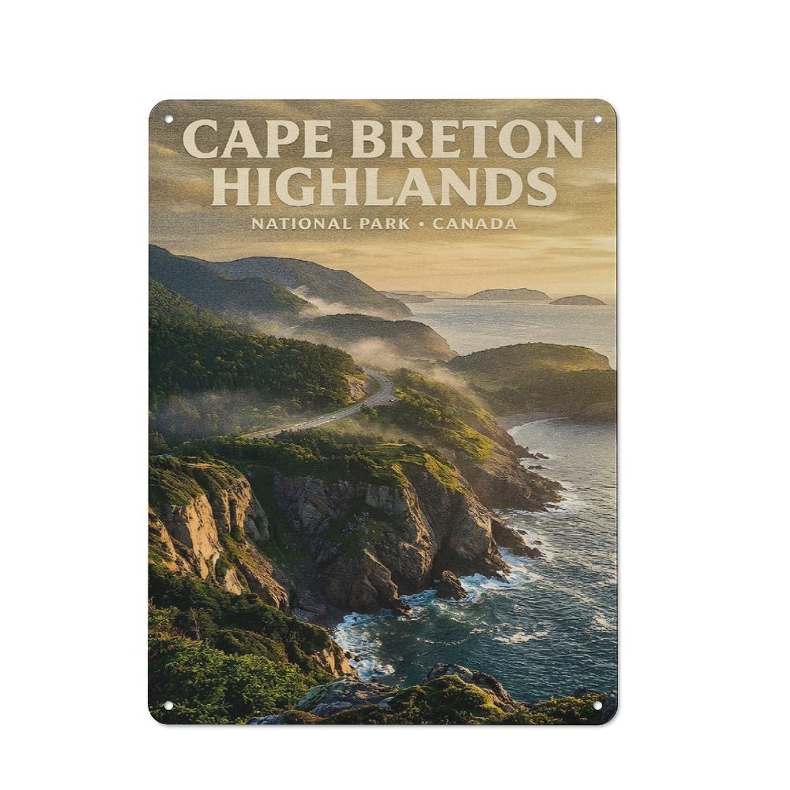 Junmoney Style-16 Cape Breton Highlands National Park Retro Metal Sign 40X30cm For Home Office Or Studio, Suited To Home Office Decor Fans