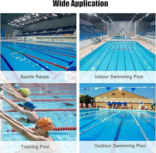 Miniatura 6 de Cuerda divisora de seguridad para piscina de 2.8 in y línea de flotador, con 2 ganchos de acero inoxidable premontados, 10 pies16 pies20 pies26