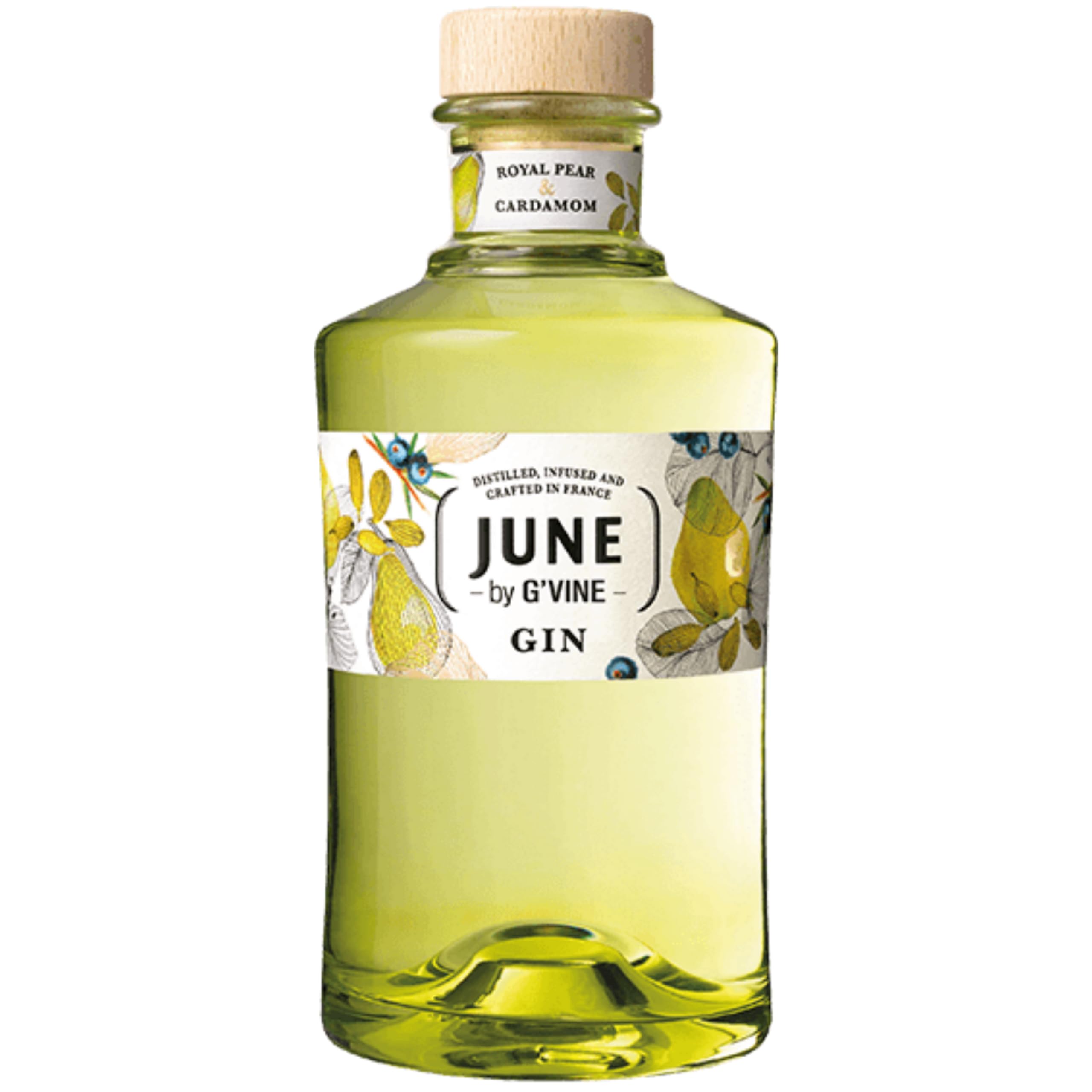 G'Vine JUNE Royal Pear & Cardamom Flavoured Gin 70cl, Vibrant & Happy Gluten Free Gin From G'Vine, 37.5% ABV