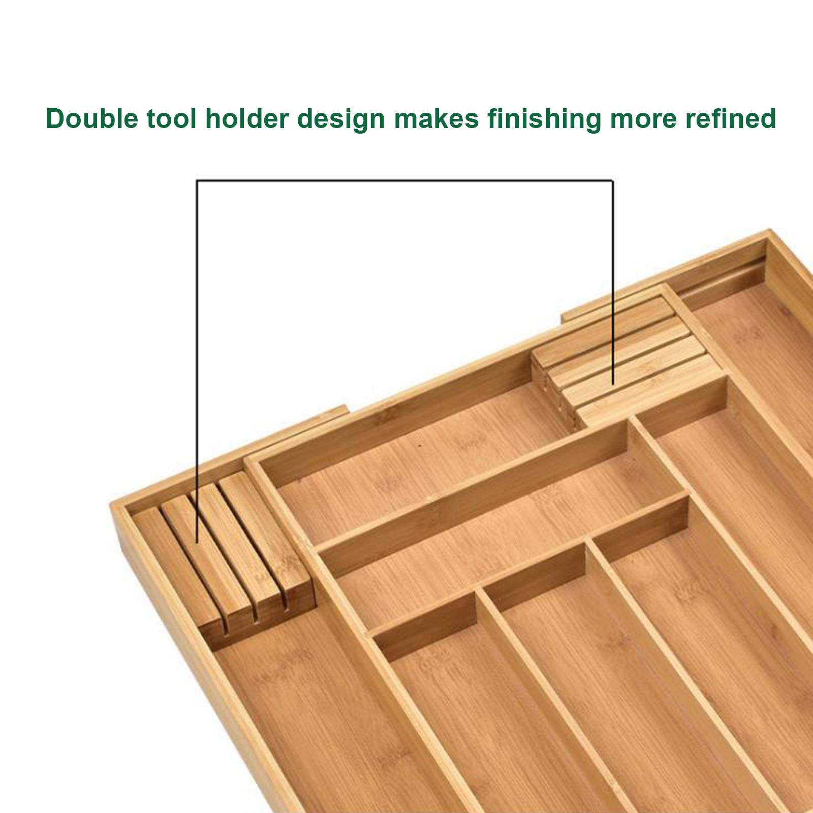 Generisch Dieser ausziehbare Schubladenorganizer mit 6-8 Fächern eignet Sich perfekt als Küchenorganizer und Besteckkasten für Zuhause und Büro.