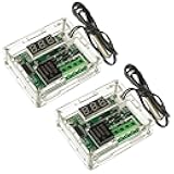 W1209 12V DC Digital Temperature Controller Board Micro Digital Thermostat -50-110°C Electronic Temperature Temp Control Module Switch with Waterproof Case（2PCS）