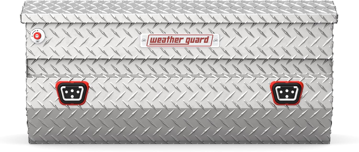 Weather Guard 614-0-04 Aluminum All-Purpose Truck Tool Chest, Fits Full and Compact Size Trucks, 7.0 cu ft Storage Capacity (Clear)