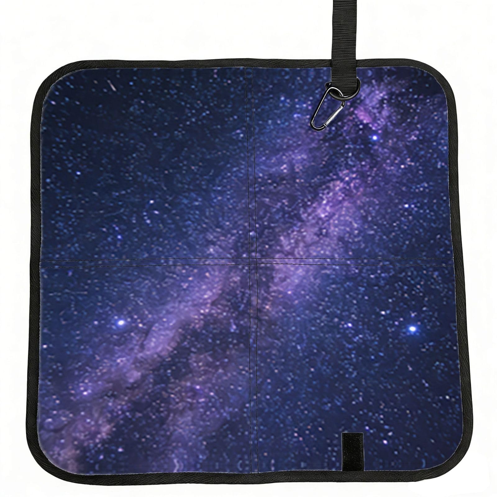 DUYIOKH Starry Night Print Foldable Portable Seat Cushion for World Cup Games, Camping and Outdoor Activities