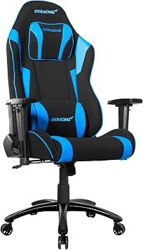 AKRacing Core Series EX-Wide SE Ergonomic Blue Gaming Chair with Wide Seat, 330 Lbs Weight Limit, Rocker and Seat Height Adjustment Mechanisms with 5/10
