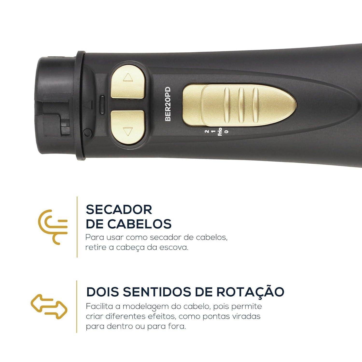 Escova Rotativa Britânia BER20PD 3 Temperaturas 1300W Bivolt em promoção! Veja a oferta e mais achadinhos de Cabelos 5 Hoje é o melhor dia para comprar Escova Rotativa Britânia BER20PD 3 Temperaturas 1300W Bivolt com aquele preço maroto! Promoção! Aproveite a oferta! 5