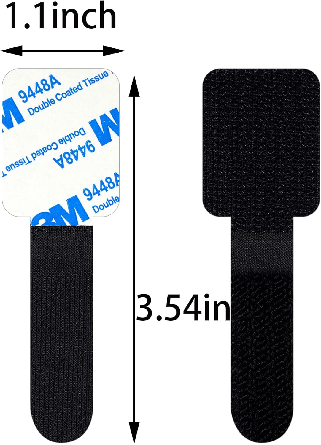 40pcs Hook and Loop Cable Ties Under Desk Cable Management Desk Cord Organizer Adhesive Cable Clips Straps Sticky-Back Wire Organizers for Office Essentials Adjustable Bundlers Cable Organizers