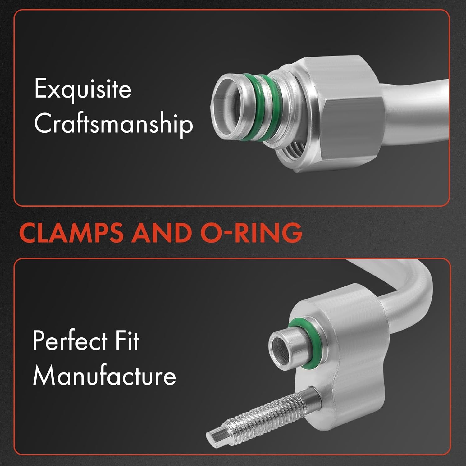 A-Premium A/C Suction Hose & Discharge Line Hose Assembly Compatible with Chevrolet Cavalier & Pontiac Sunfire, 1996-2002, 2.4L