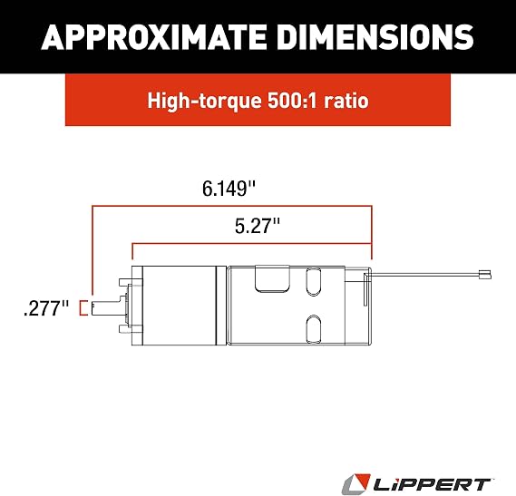 Lippert Components 287298 High Torque Motor, in-Wall